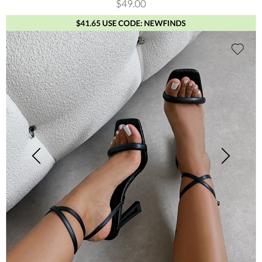 COPY - Brand New Never Worn Simmi London Inara Black Sculptural Heel Size 9